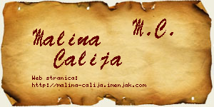 Malina Čalija vizit kartica